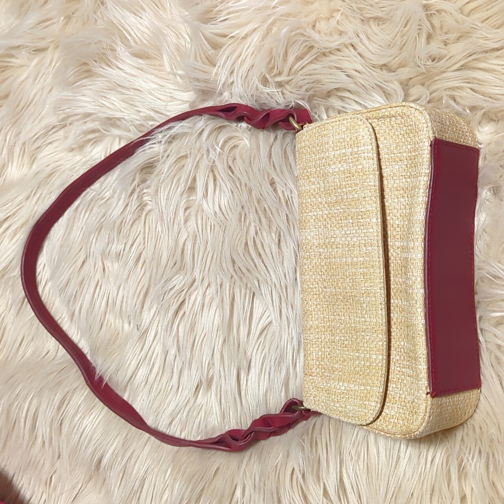 Small Mini straw like material Etienne Aigner bag purse